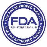 FDA registered facility badge for VisiFlora dietary supplement manufacturing